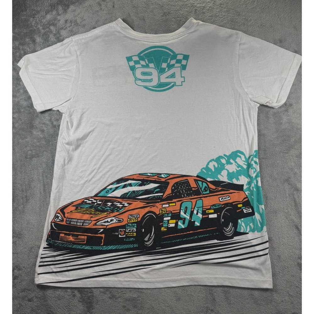 NASCAR #94 Racing T Shirt Mens L White Graphic Short Sleeve Speedway Embroidered - Picture 7 of 10
